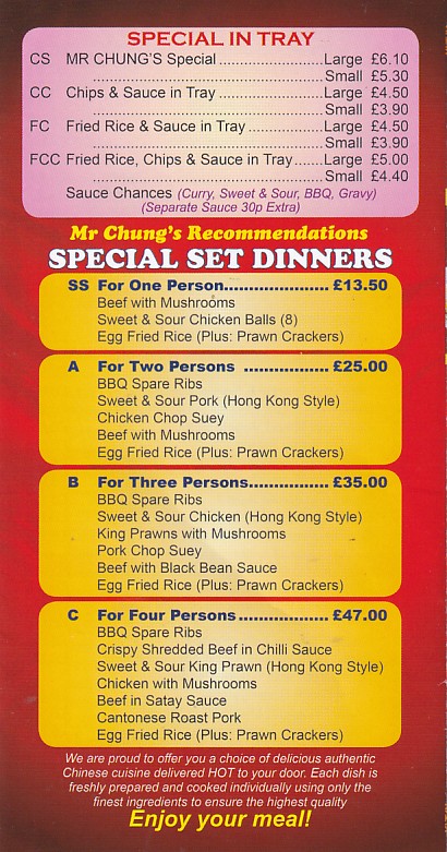 Mr Chung's chinese takeaway swansea